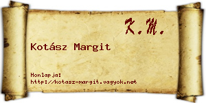 Kotász Margit névjegykártya